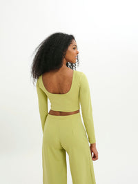 Universe Crop Top - Pistacchio
